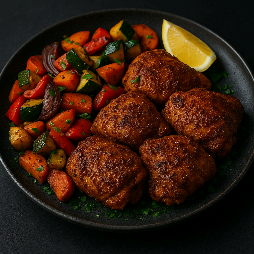 Moroccan-Spiced Chicken with Roasted Vegetables